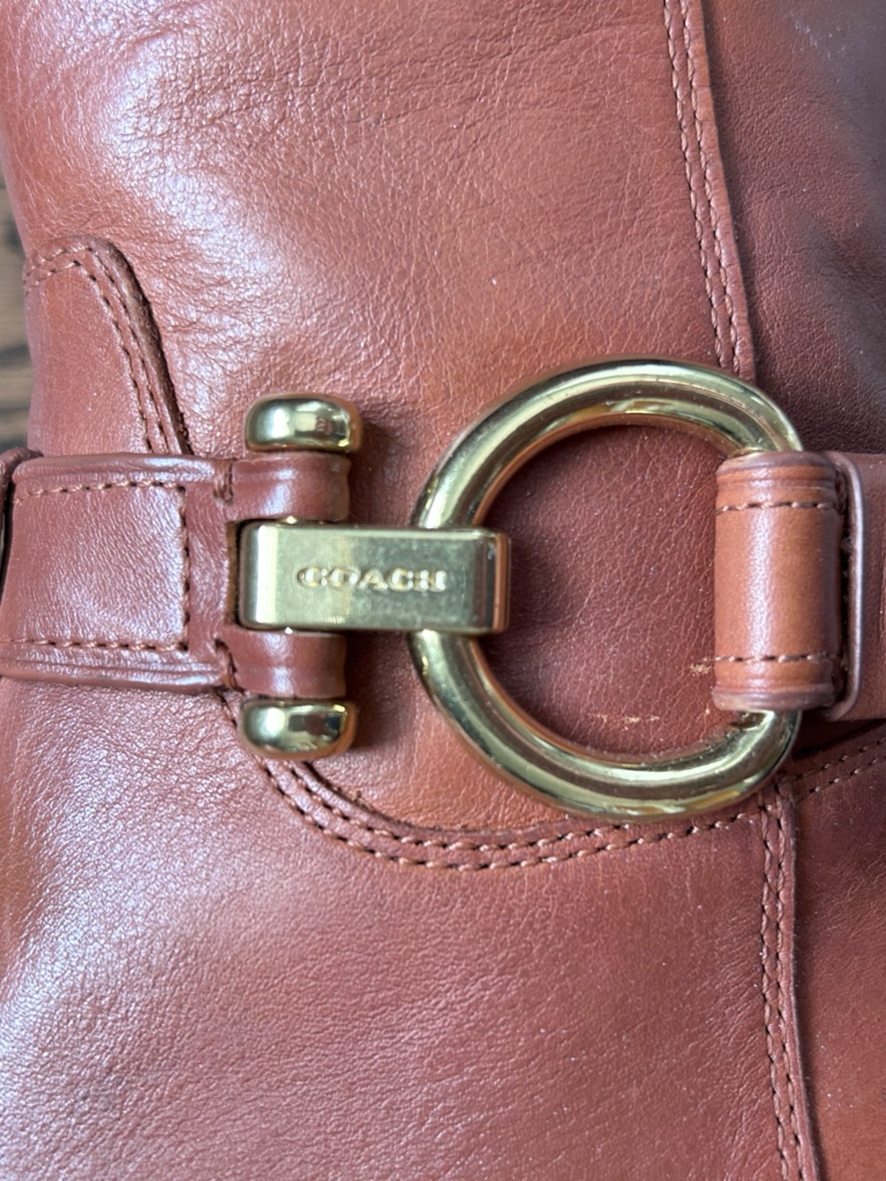 Coach Saddle Leather Tall Boots - Picture 12 of 15